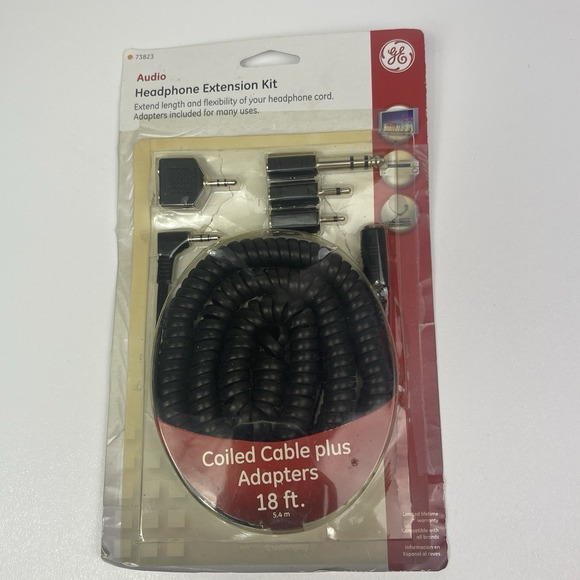 Georg Roth Other - GE‎ Headphone Extension Kit Cable Adapters 18 Feet Unopened In Package